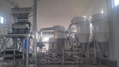Линия очистки и шелушения семян подсолнечника